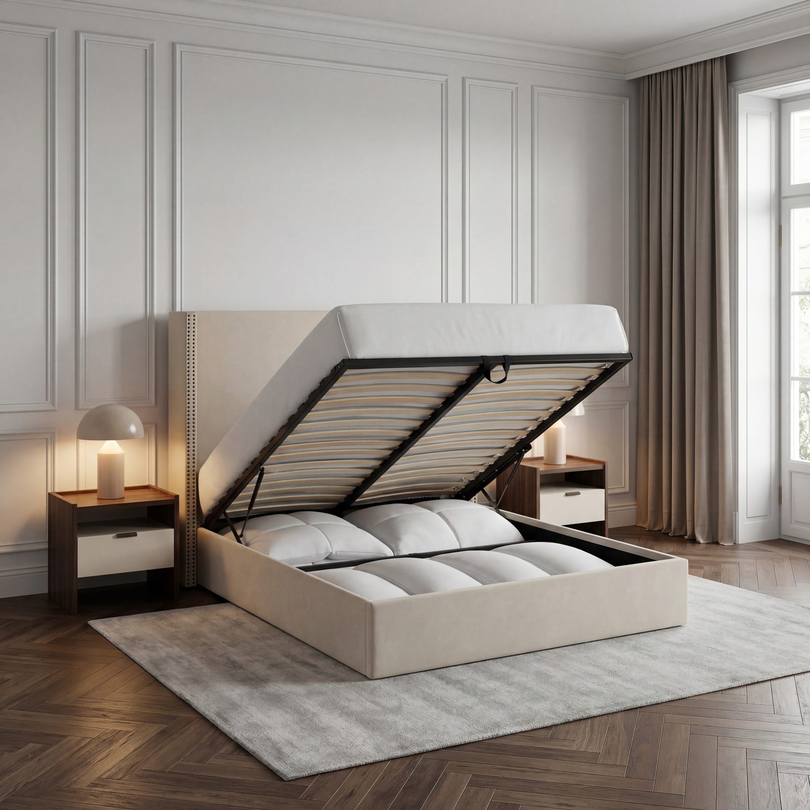 High-fidelity 3D structural bed model layout