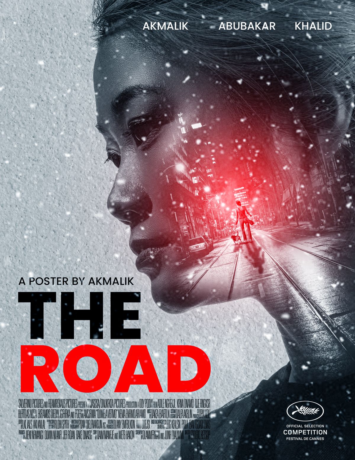 The Road Movie Poster Design by Akmalik, Abubakar, and Khalid